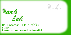 mark leh business card